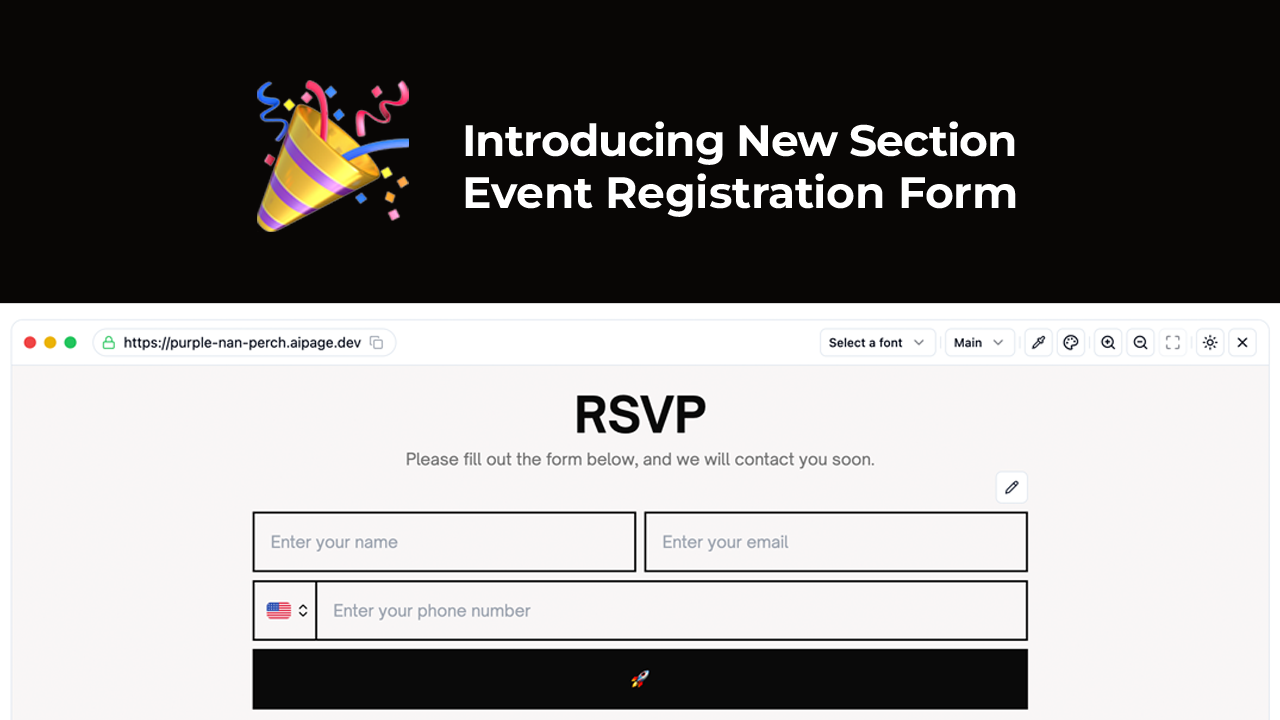 Introducing Our Latest Feature: The Event Registration Form